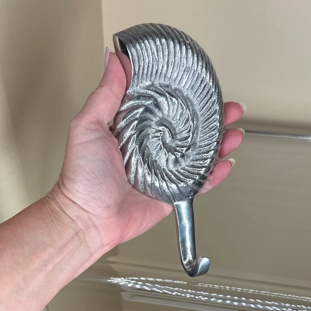 Silver Nautilus Wall Hook